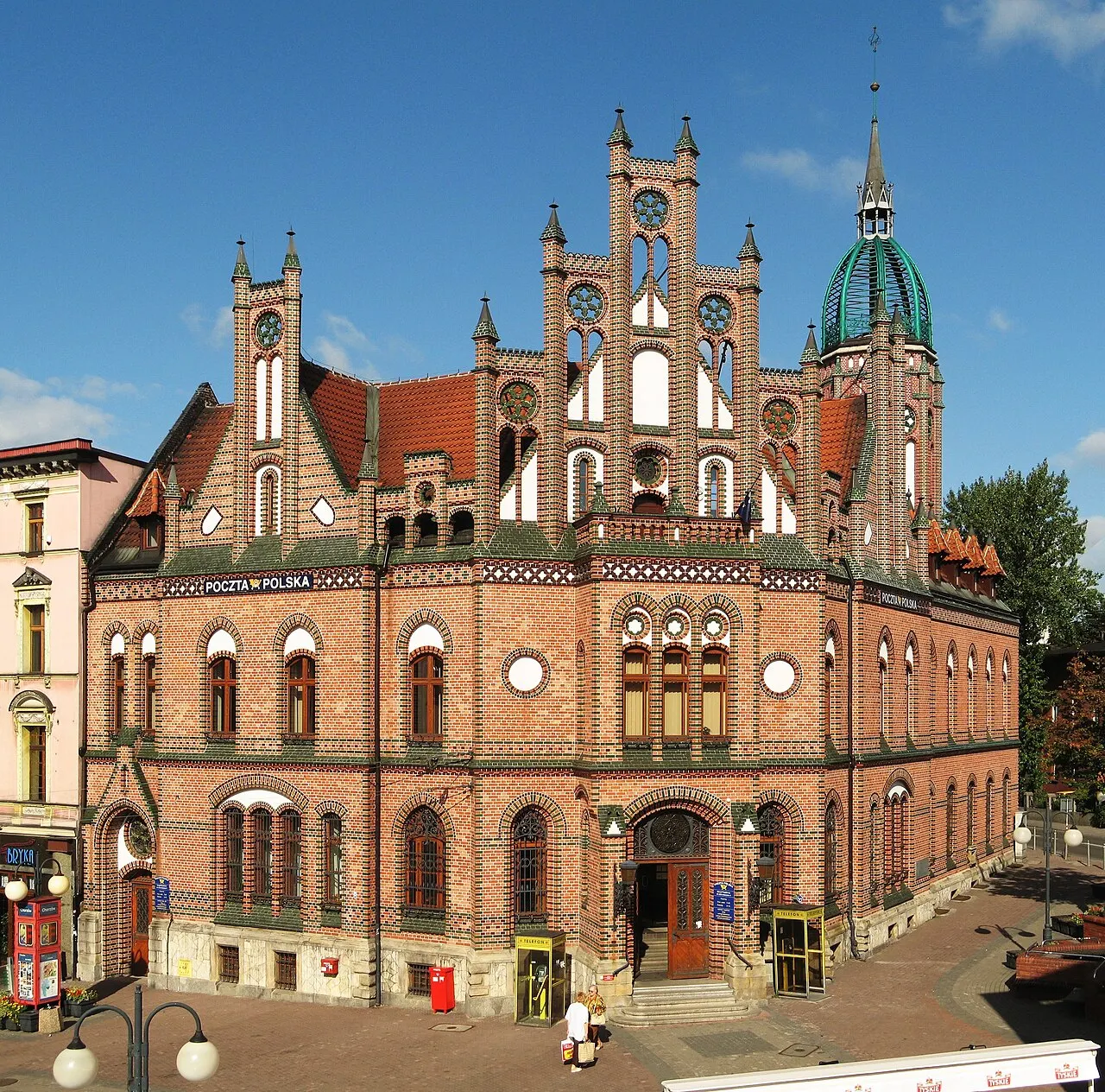 Chorzów, ul. Pocztowa 2 - gmach poczty, 1892(złożone z 4 zdjęć za pomocą programu Hugin)