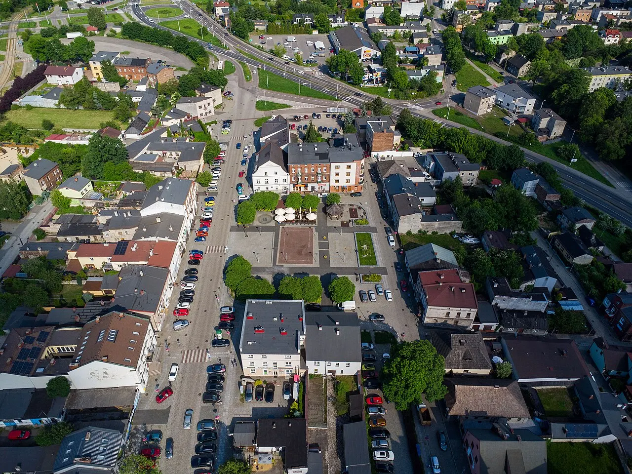Czeladź, Rynek, widok z drona