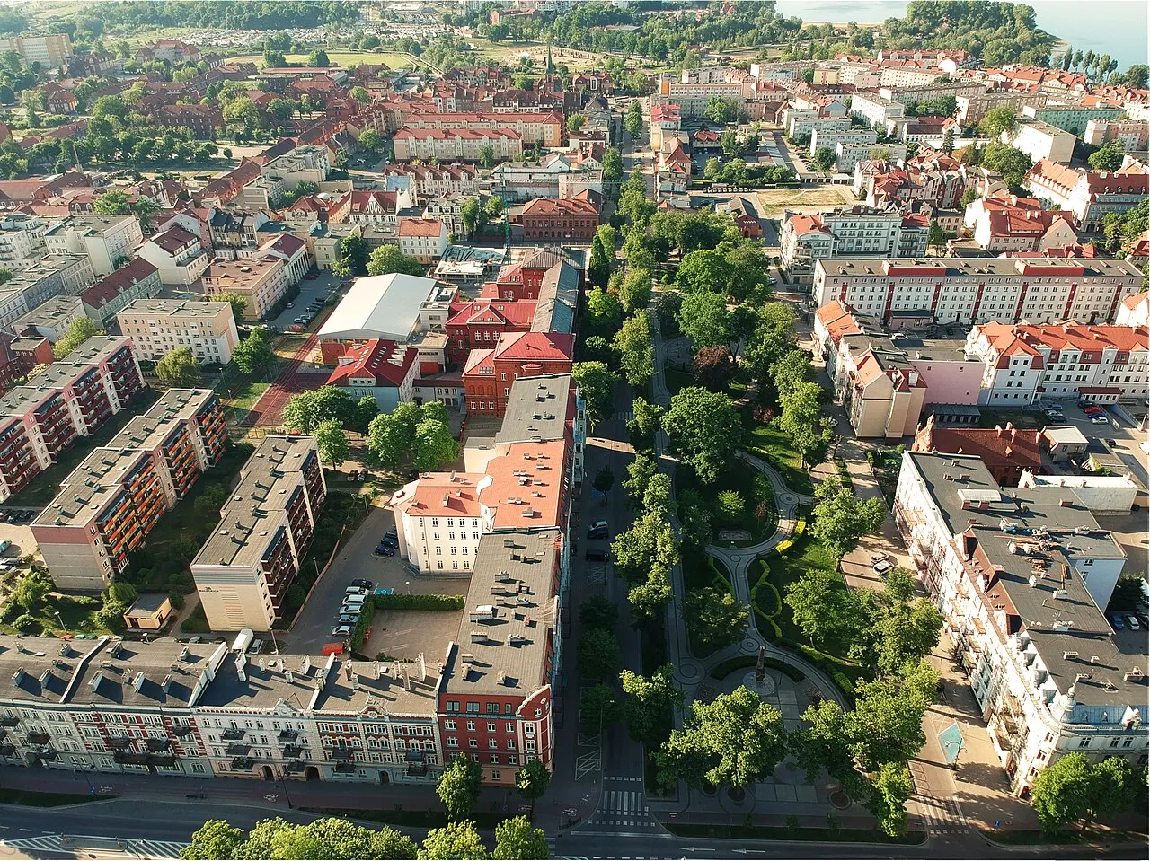 Ełk - widok z lotu ptaka - maj 2018r.