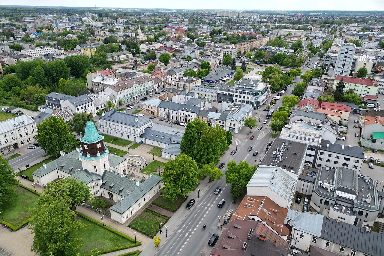 Panorama z drona na centrum miasta Siedlce